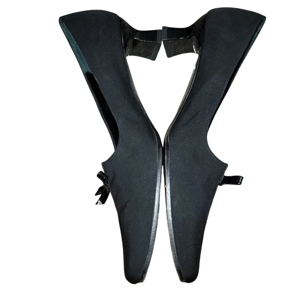 Van Eli Women Square Toe Spool Heel Pumps‎ Work Events Minimalist 7N Goth Witchy